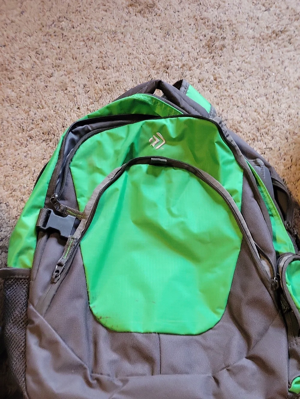 Green and Gray Men's Backpack - Sport Daypack